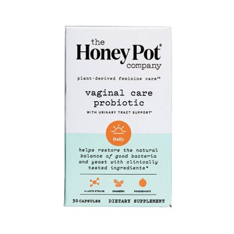 Containing three <b>probiotic</b> strains that balance the <b>vaginal</b> microbiome and support normal levels of Candida yeast along with plant-derived ingredients such as garlic and pomegranate. . The honey pot oral vaginal probiotic supplements reviews